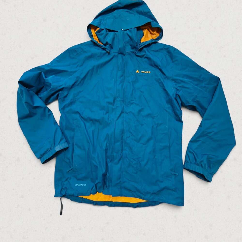 Vaude Escape Light Jacket Blue Size XL Waterproof Windbreaker Hiking Jacket
